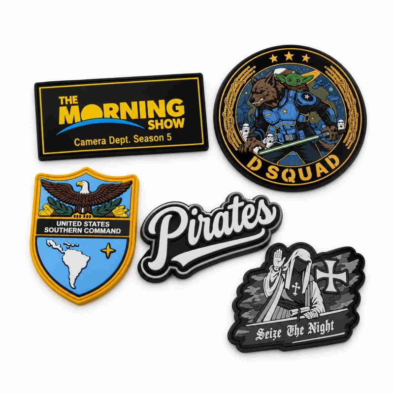 Custom patch gang sheet with Morning Show, D Squad, USSOUTHCOM, and Pirates patches