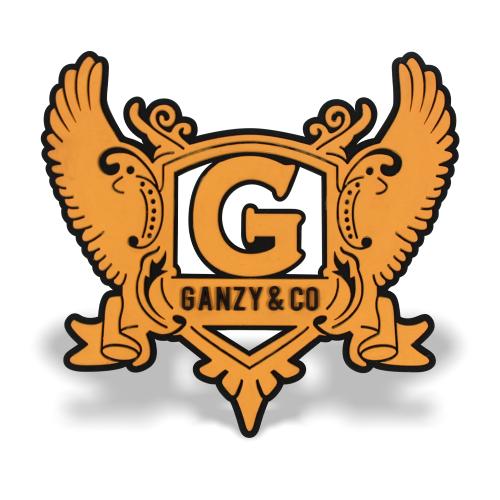 Custom gold winged crest silicone patch featuring 
